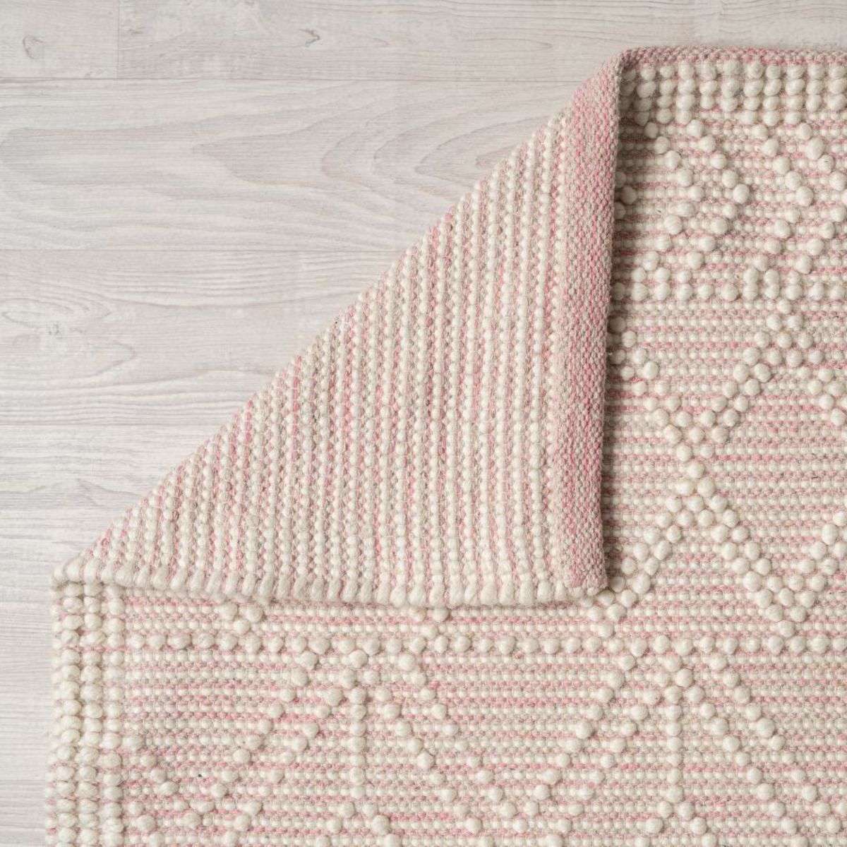 Greta Floor Rug - Natural/Pink - Large