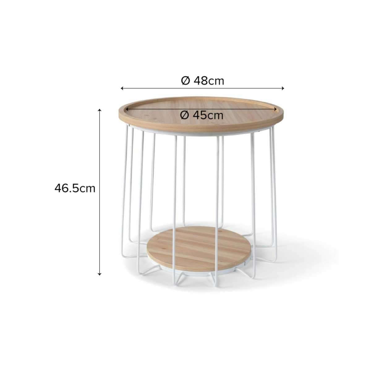 Tennyson Side Table - White - Large