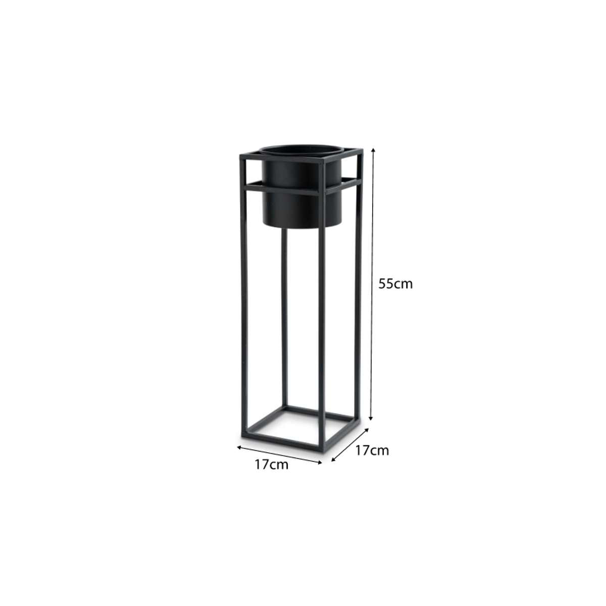 Brent Metal Plant Stand Black - Tall