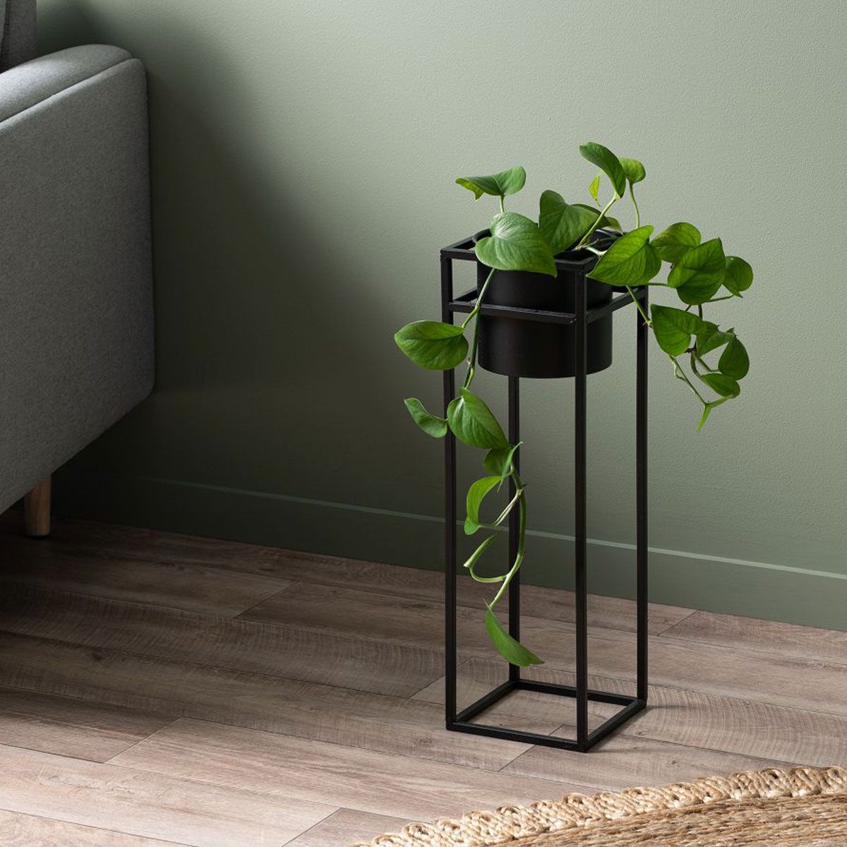 Brent Metal Plant Stand Black - Tall