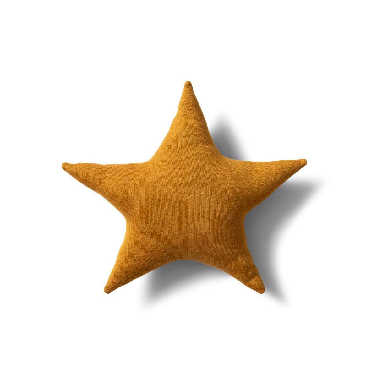 Star Knitted Cushion - Marigold