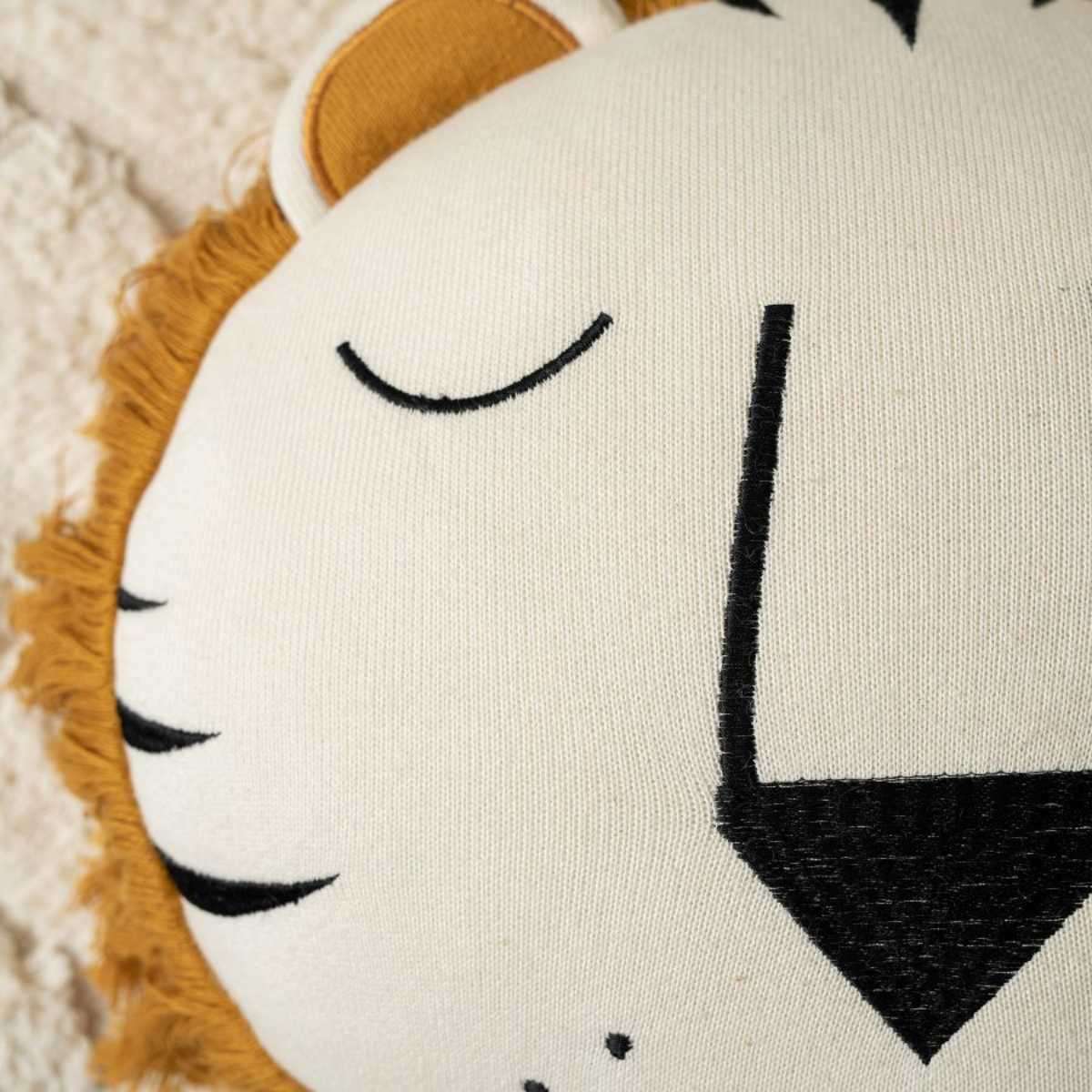 Lion Knitted Cushion