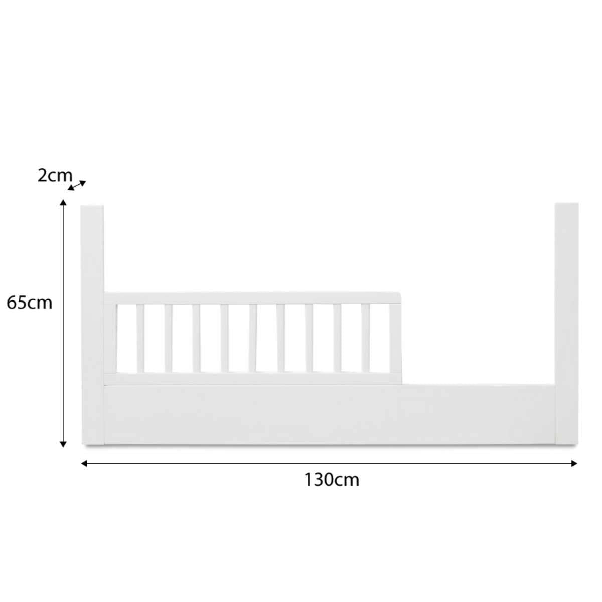 Aspiring White 3-in-1 Cot Conversion Natural Bundle