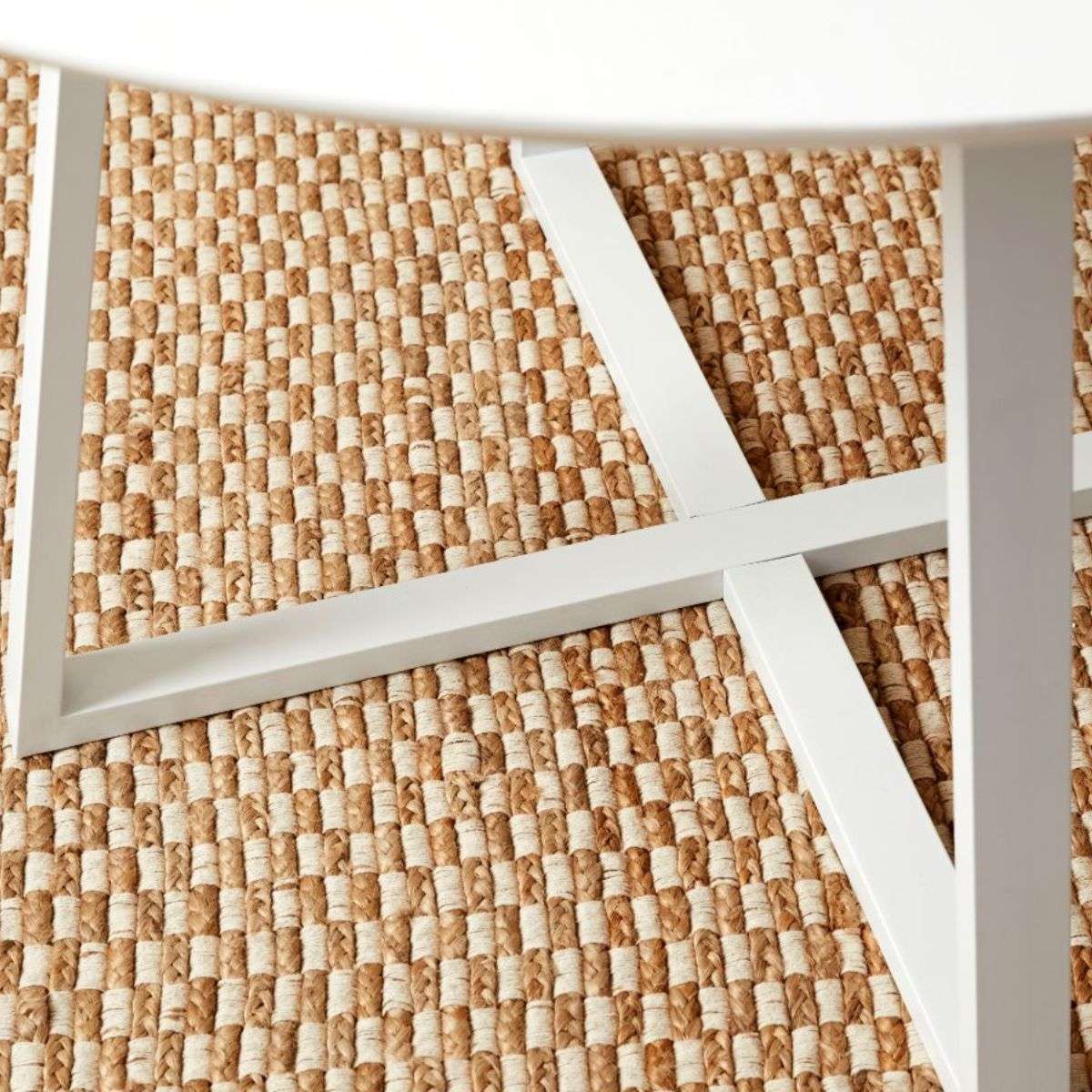 Zander 4 Seater Round Dining Table - White
