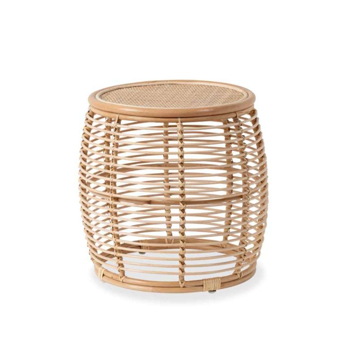 Venice Rattan Drum Side Table