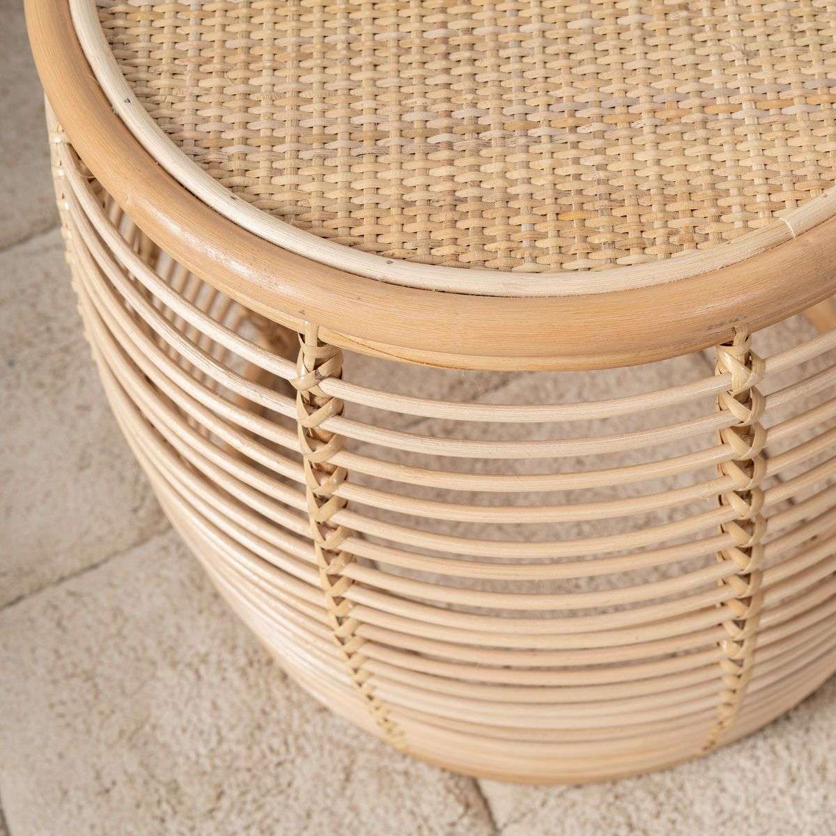 Venice Rattan Drum Side Table