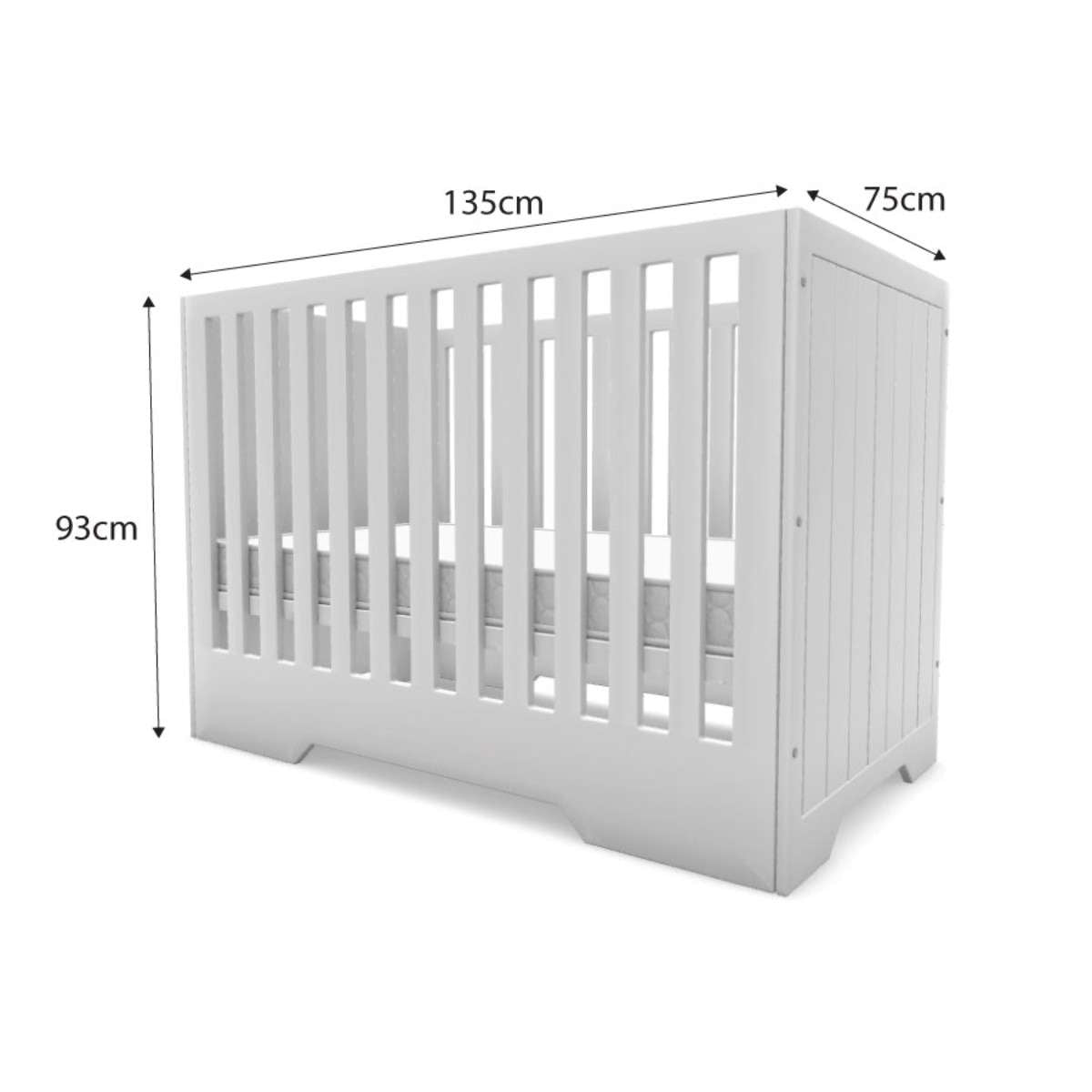 Hamptons Cot - White