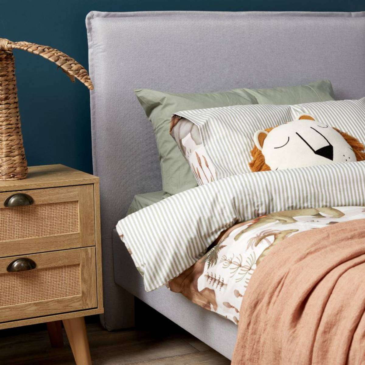 Peyton Single Bed - Light Grey