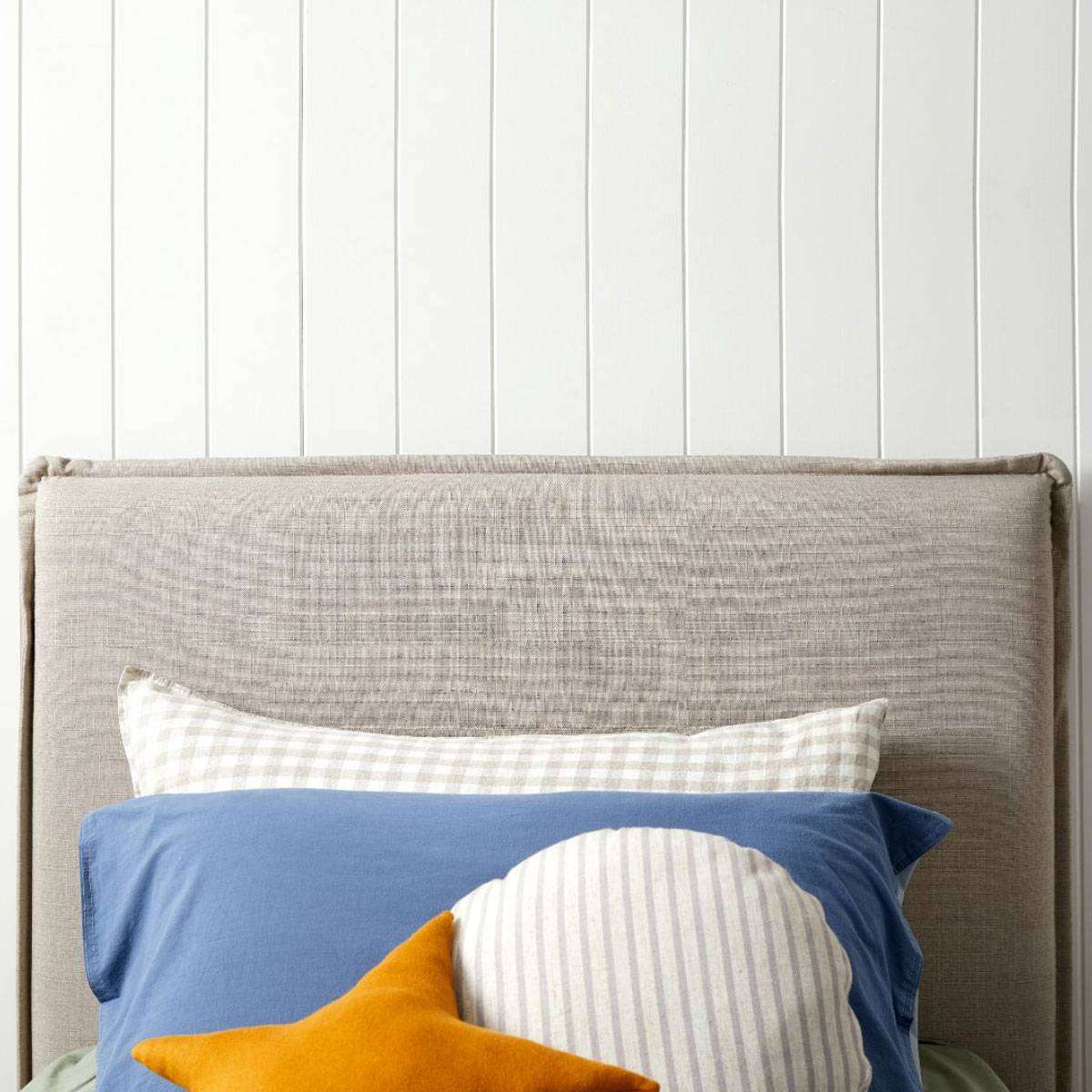 Peyton King Single Bed - Oatmeal