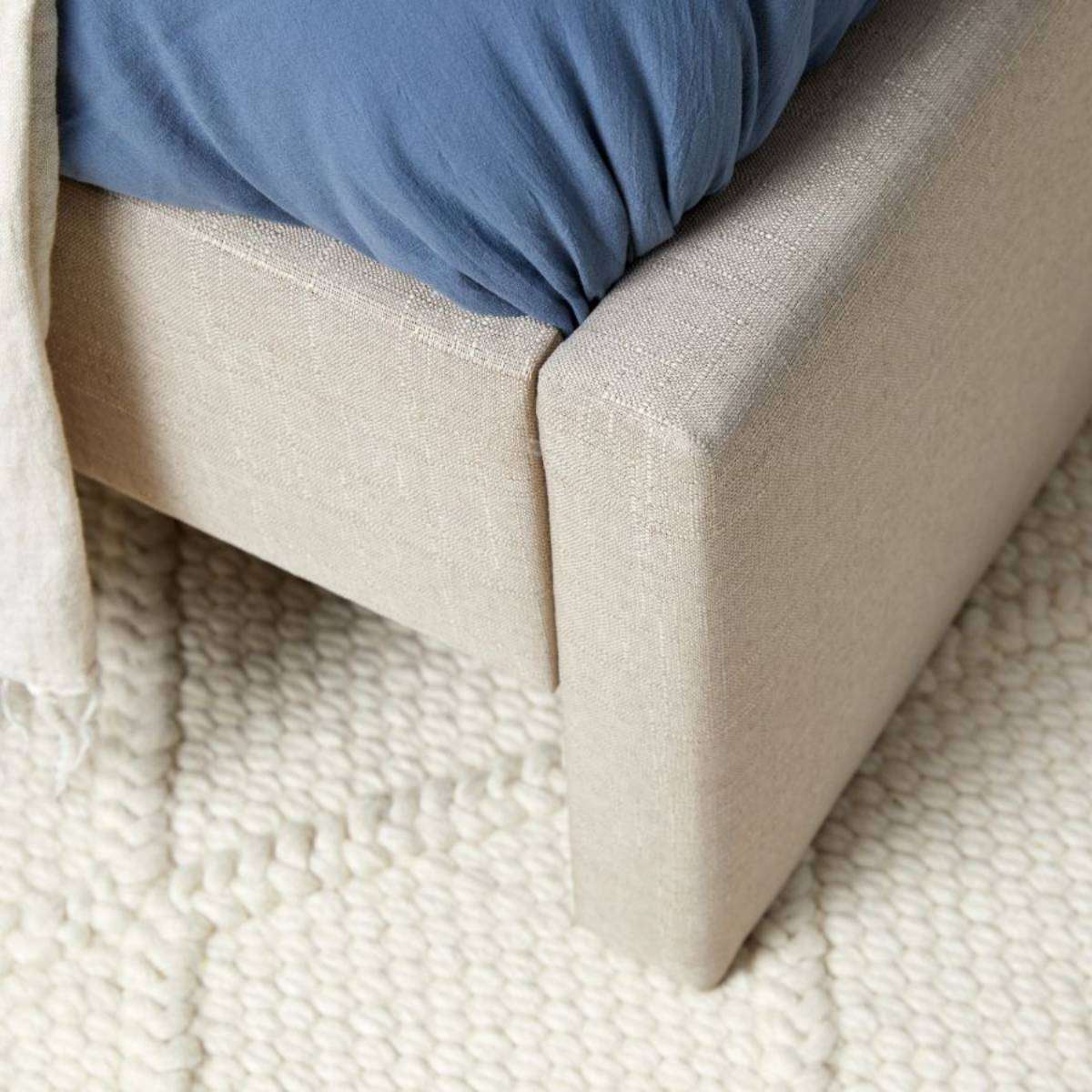 Peyton King Single Bed - Oatmeal