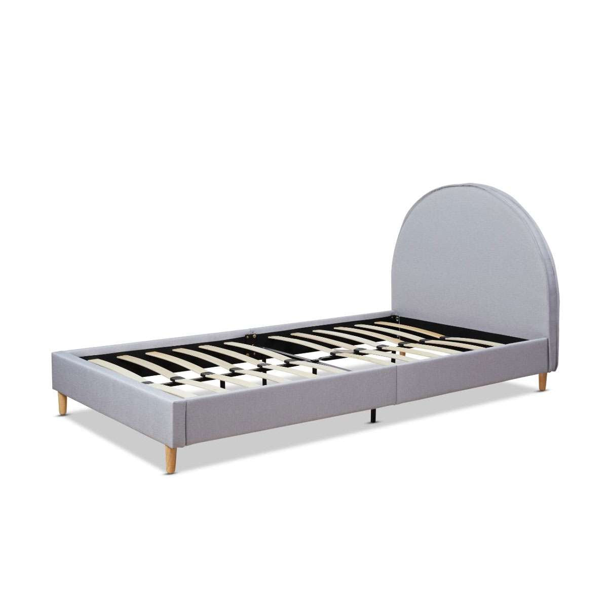 Imogen King Single Bed - Light Grey