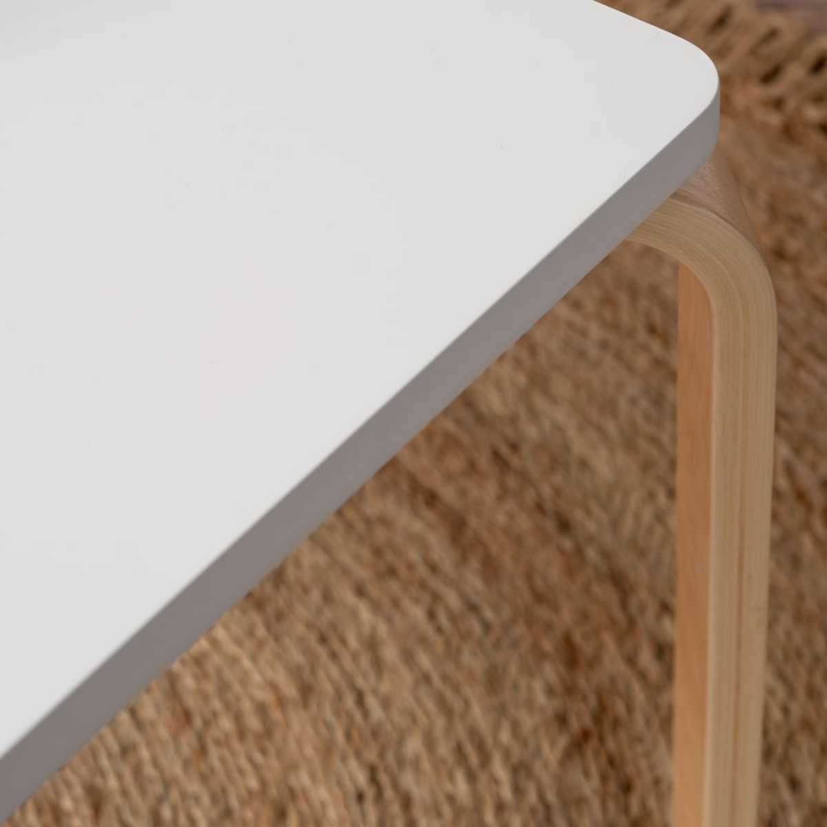Hudson Kids Rectangular Table - White/Natural