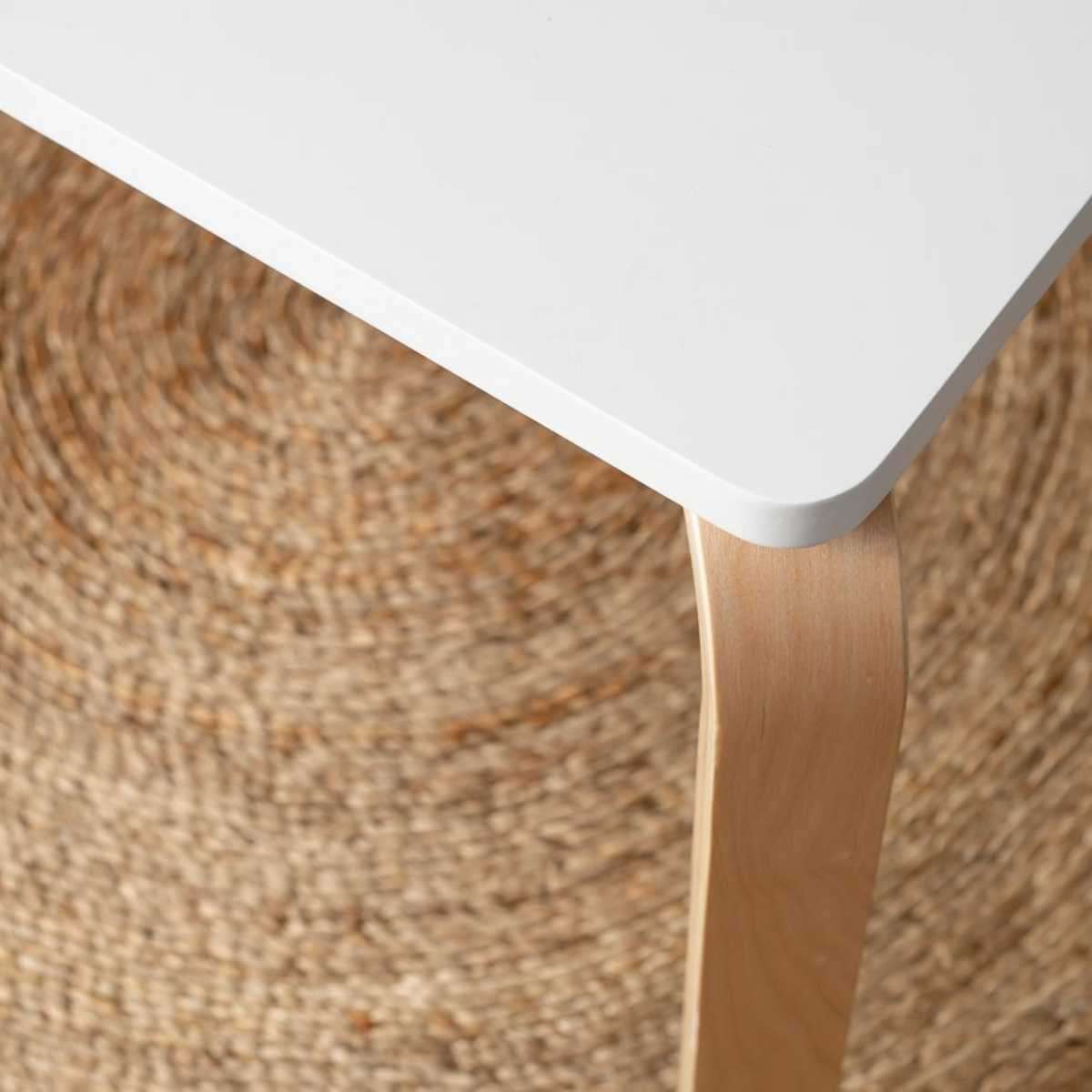 Hudson Kids Rectangular Table - White/Natural