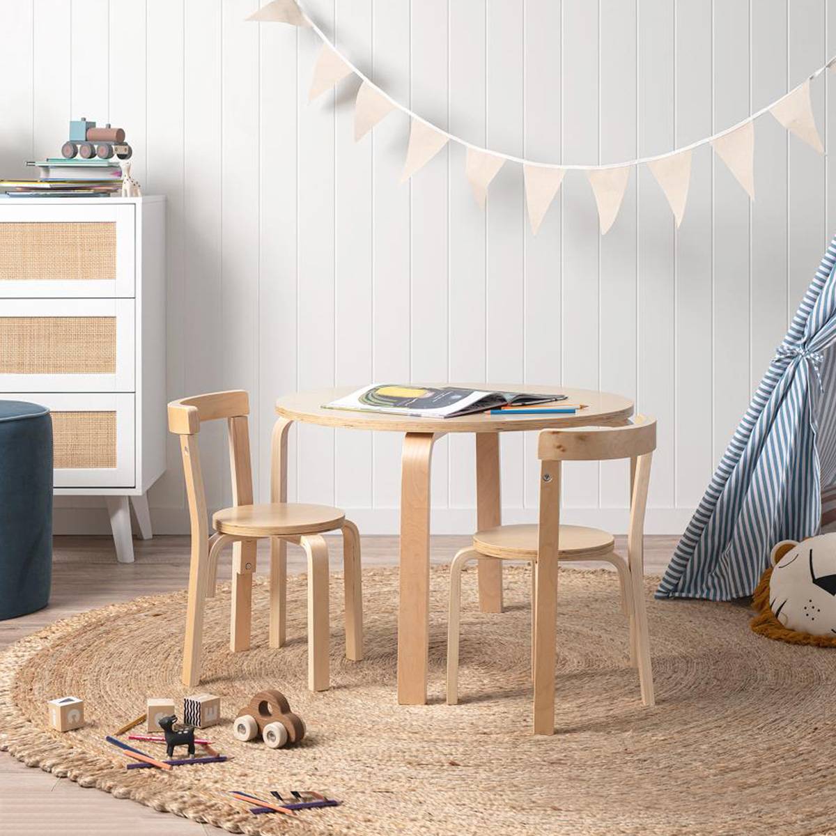 Hudson Kids Round Table - Natural