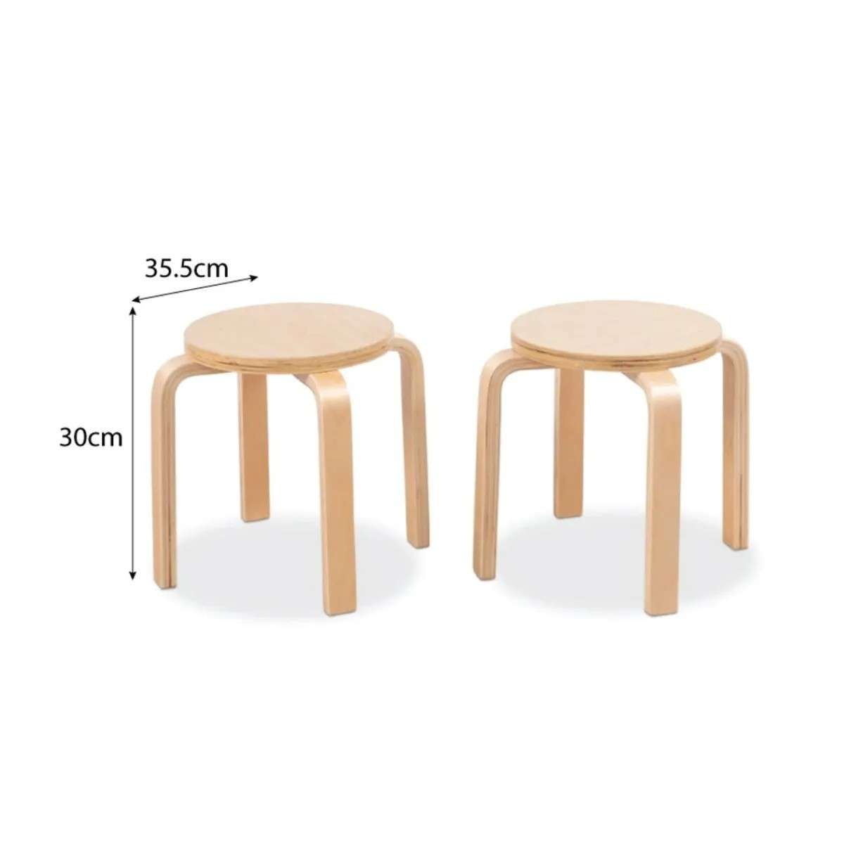 Hudson Kids Stool - Set of 2 - Natural