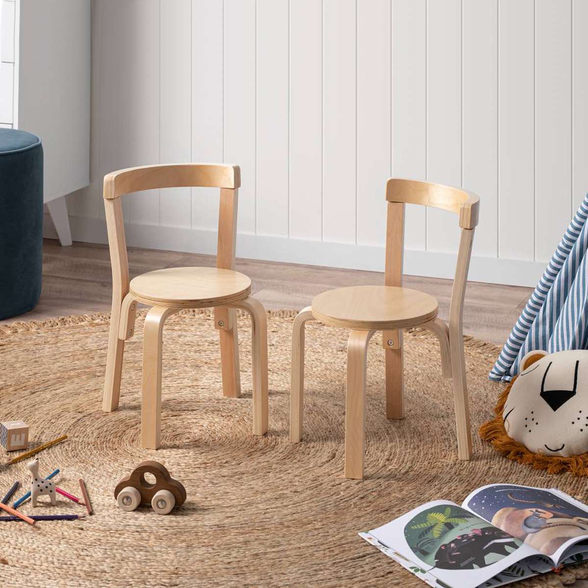 Hudson Kids Chair - Set of 2 - Natural