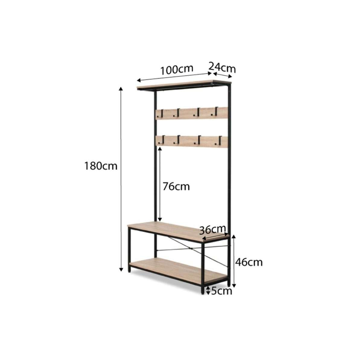 Vigo Hallway Stand - Black