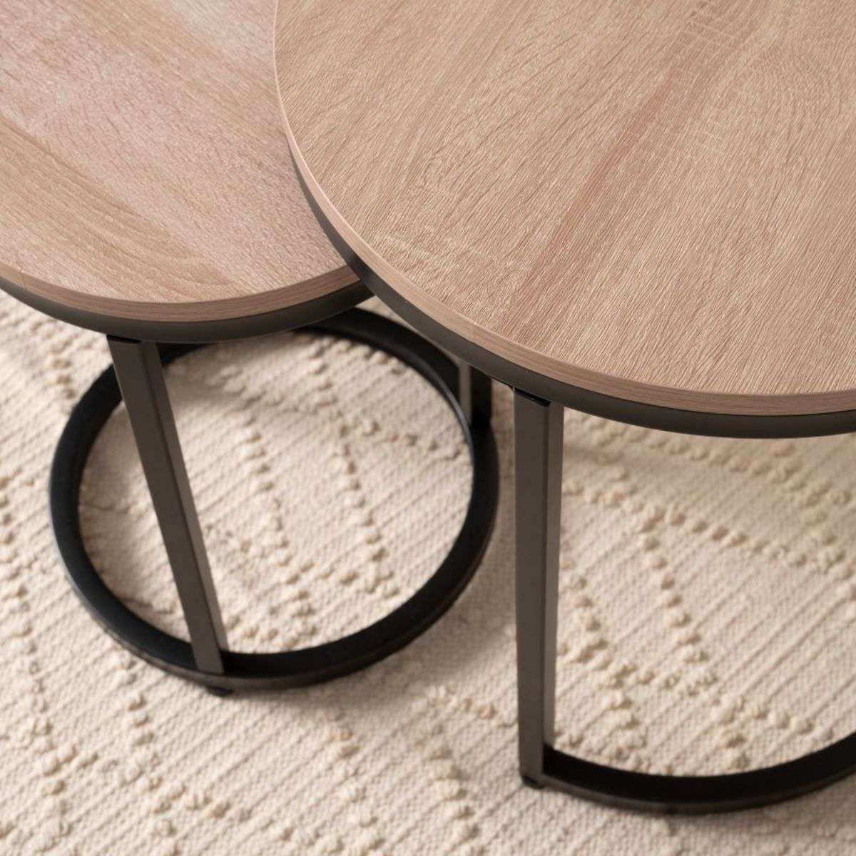Vigo Nesting Side Tables - Black