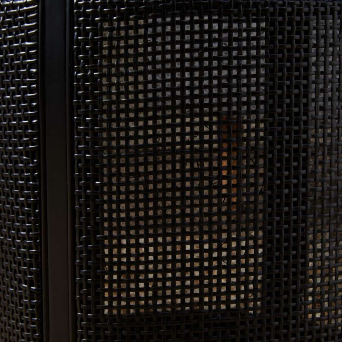 Rattan Storage Ottoman - Black
