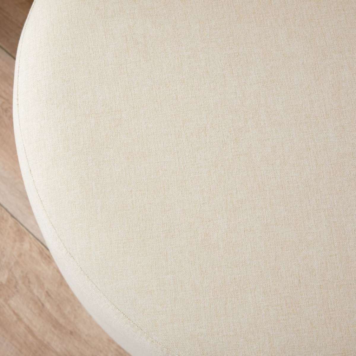Linen Look Ottoman - Large - Natural