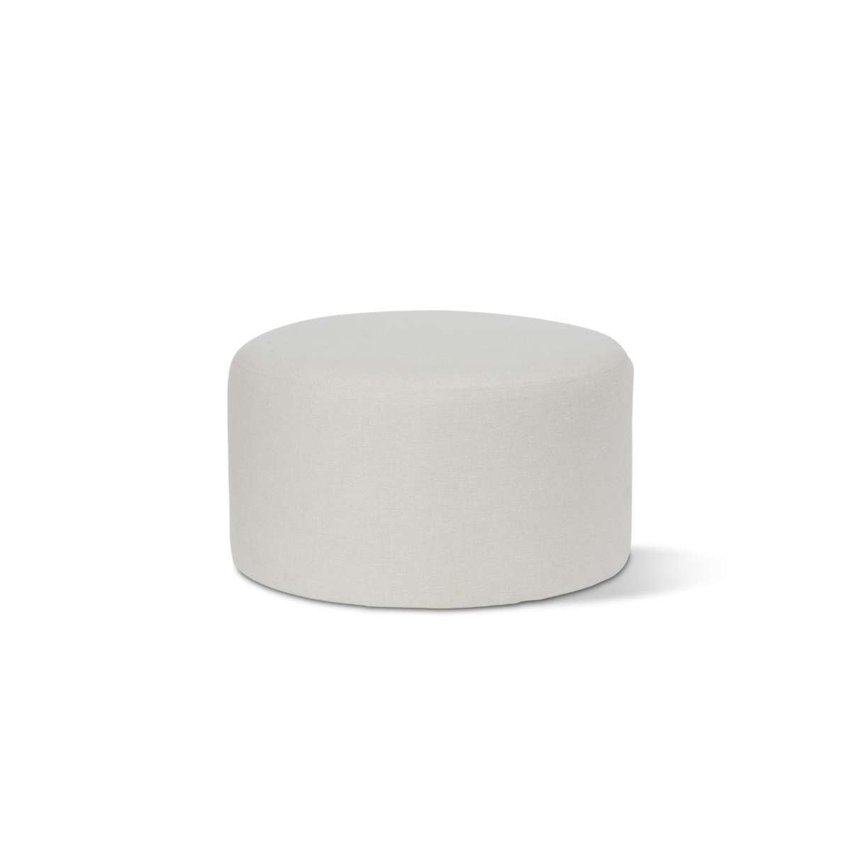 Linen Look Ottoman - Large - Natural