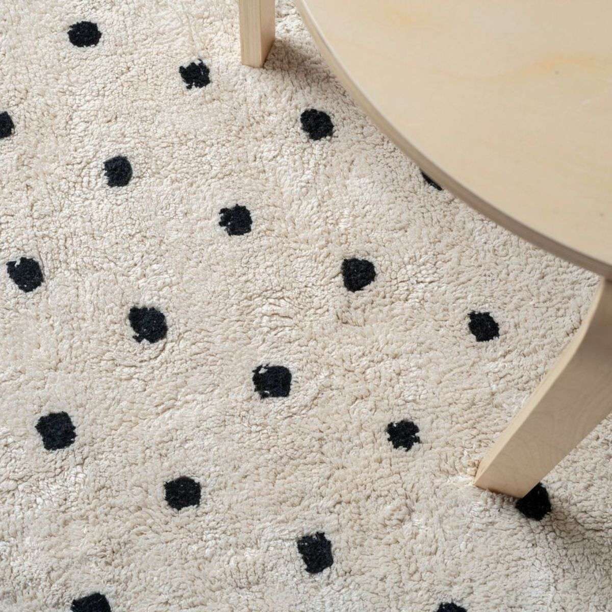 Addy Rectangle Spot Rug - Large - Cream/Black