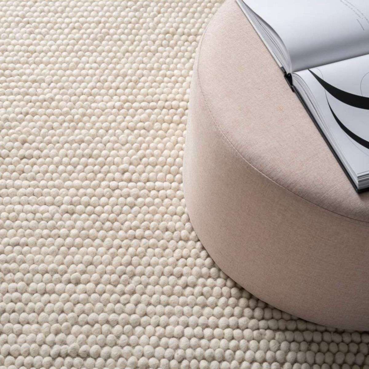 Beau Wool Blend Floor Rug - Large - Cream