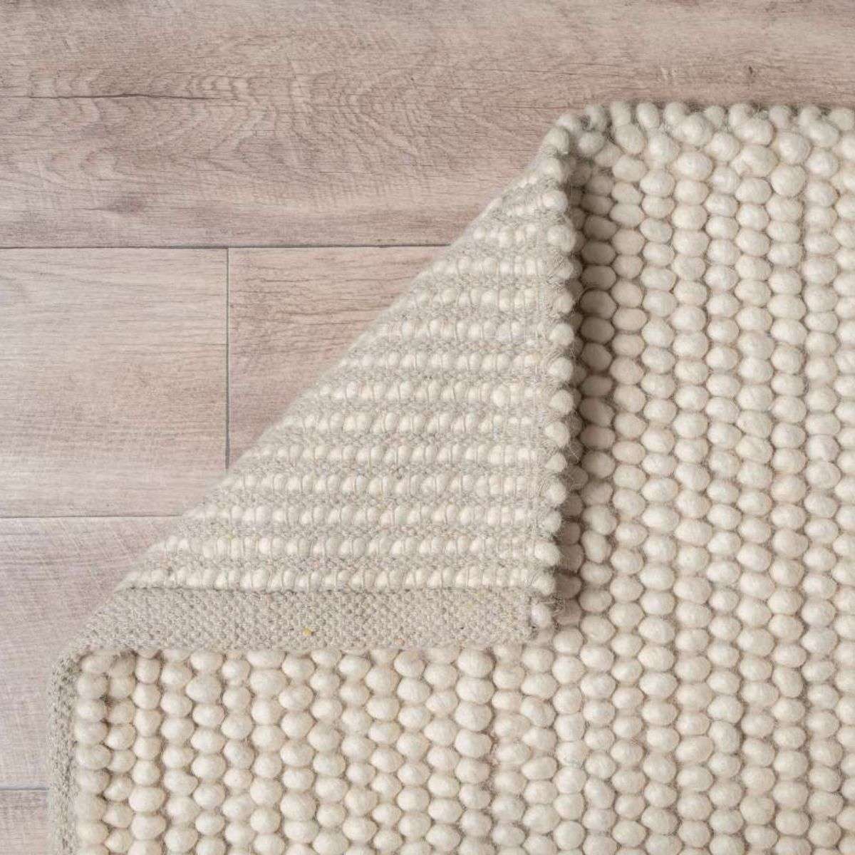 Beau Wool Blend Floor Rug - Large - Cream