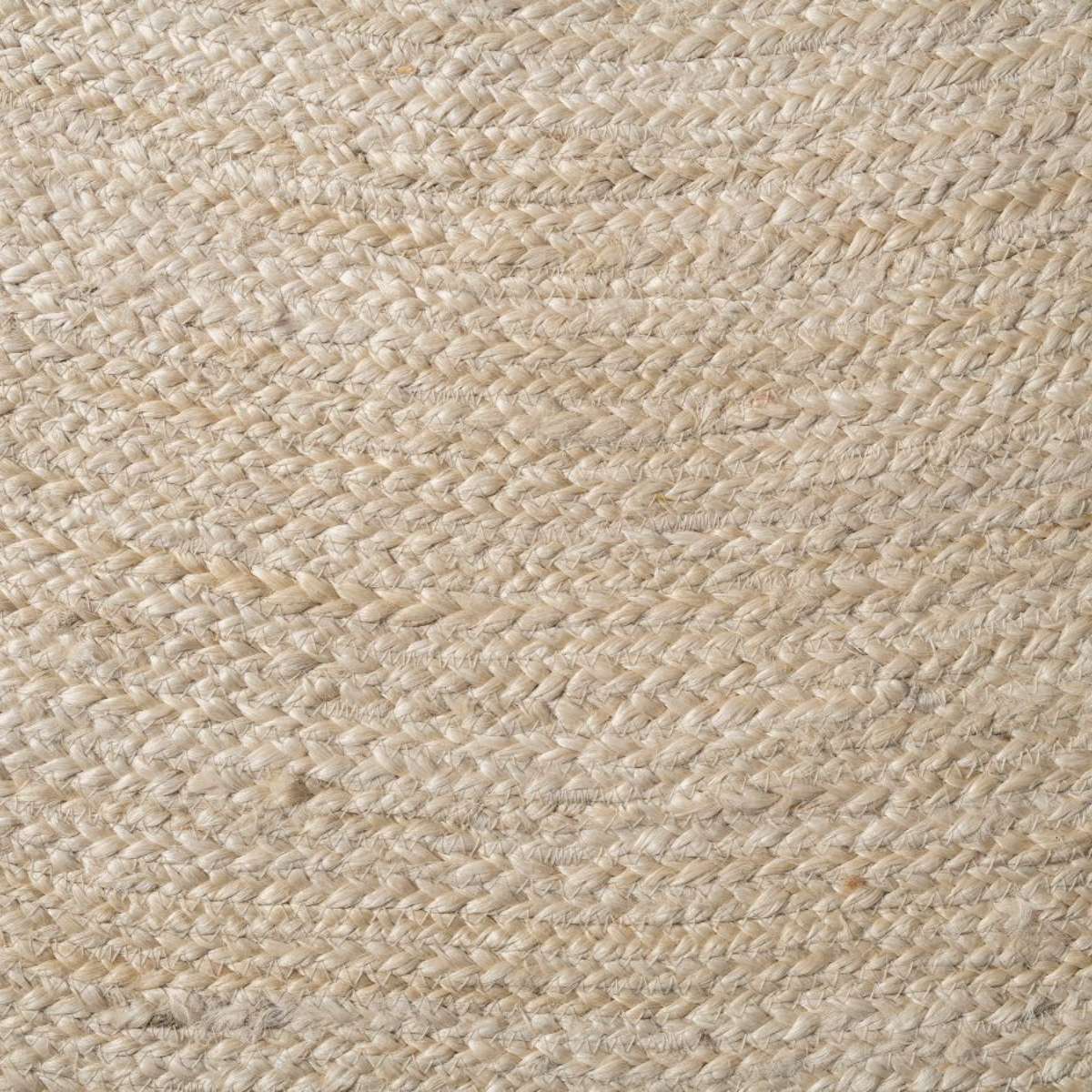 Round White Jute Rug - Large