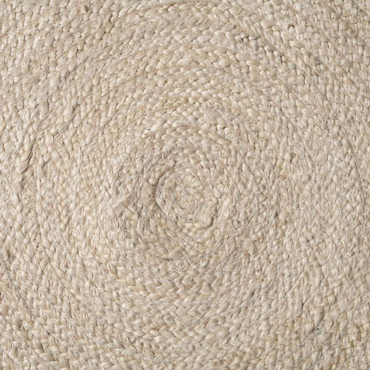 Round White Jute Rug - Large