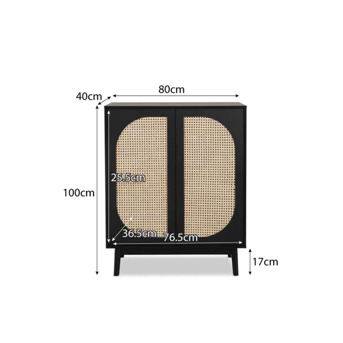 Claremont Two Door Cabinet - Black