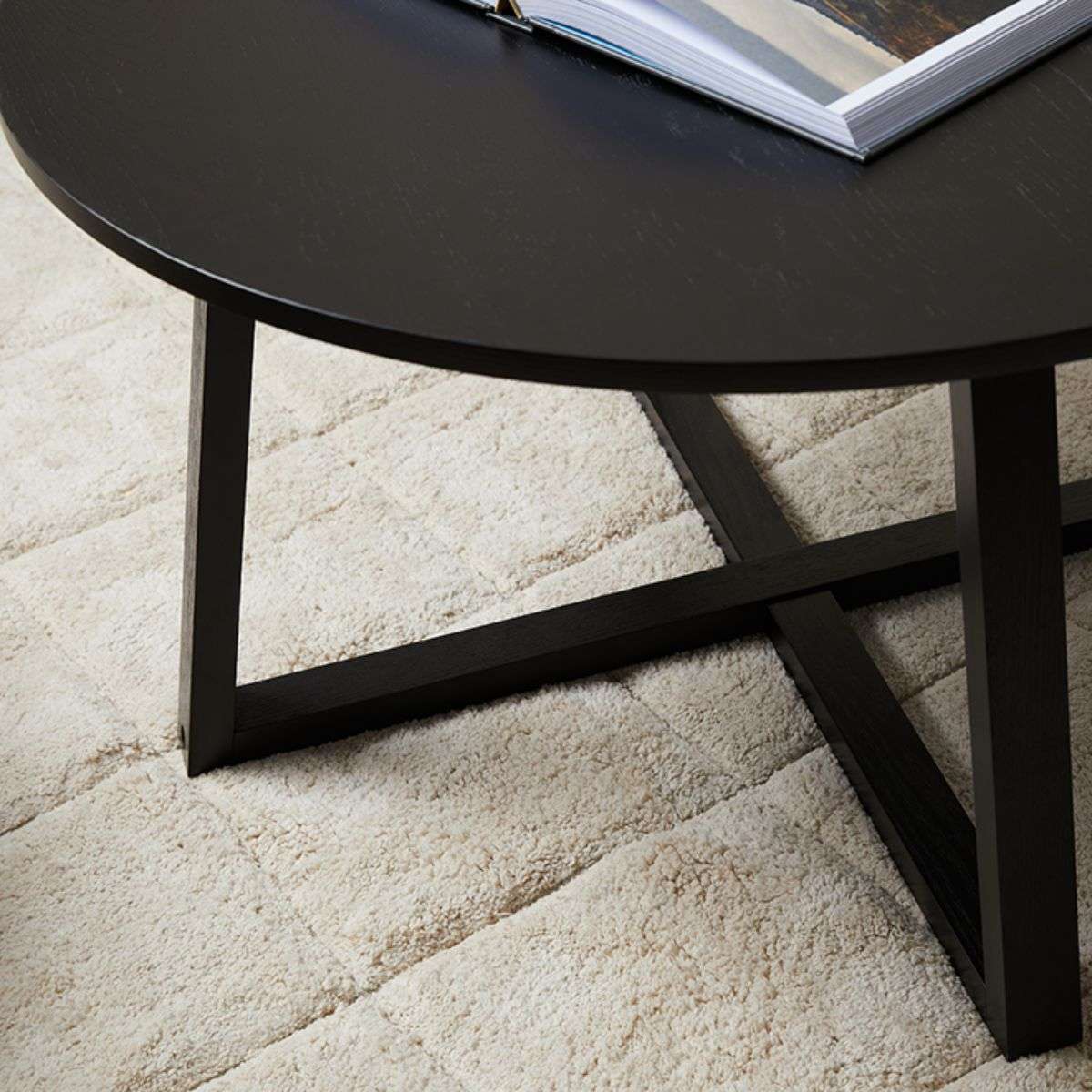Zander Round Coffee Table - Black