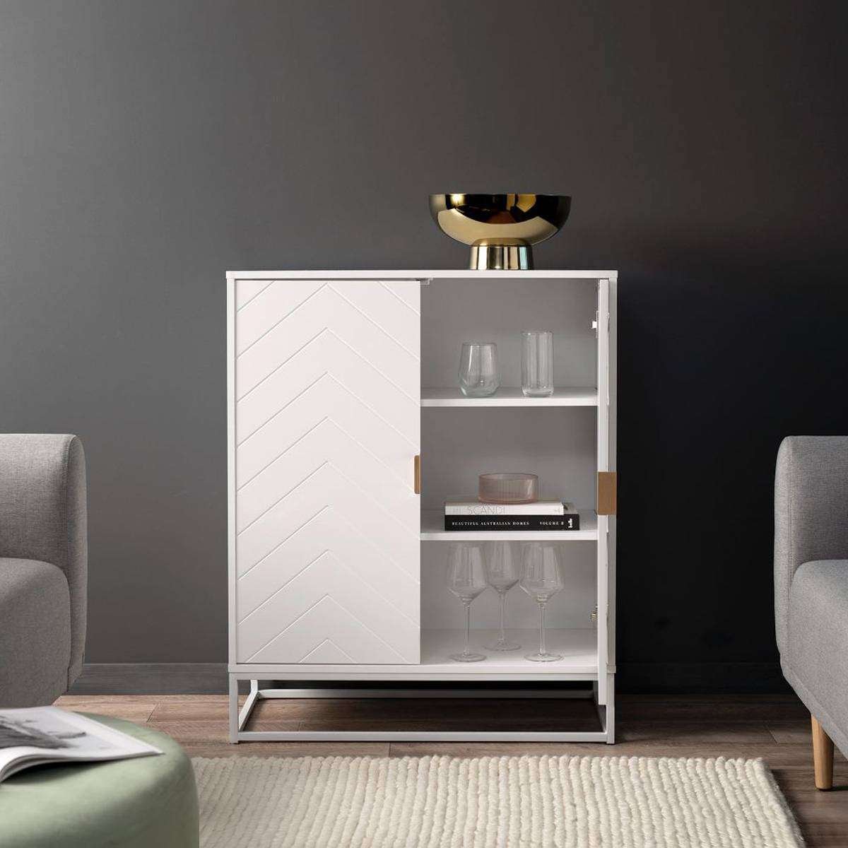 Inca Two Door Cabinet - White