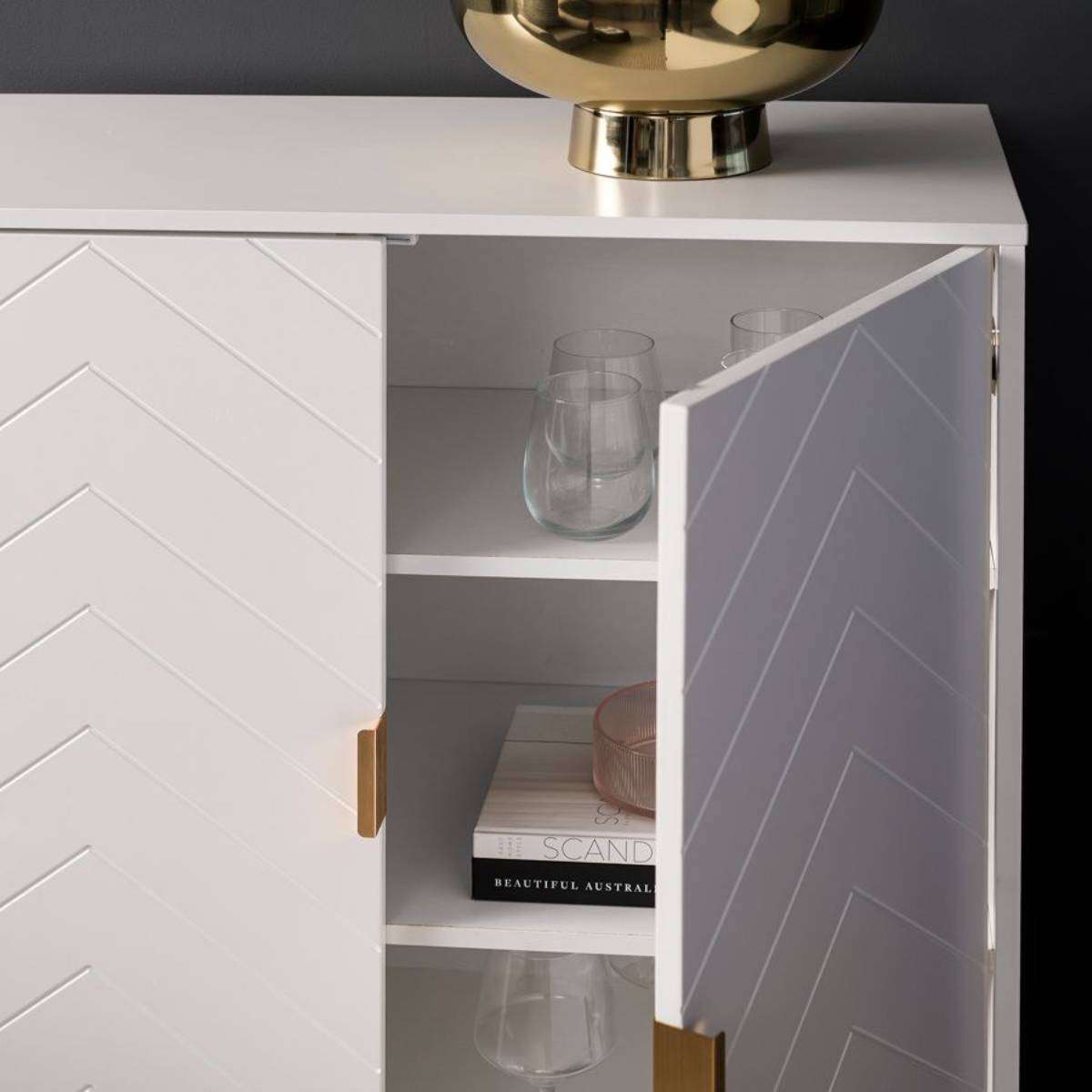Inca Two Door Cabinet - White