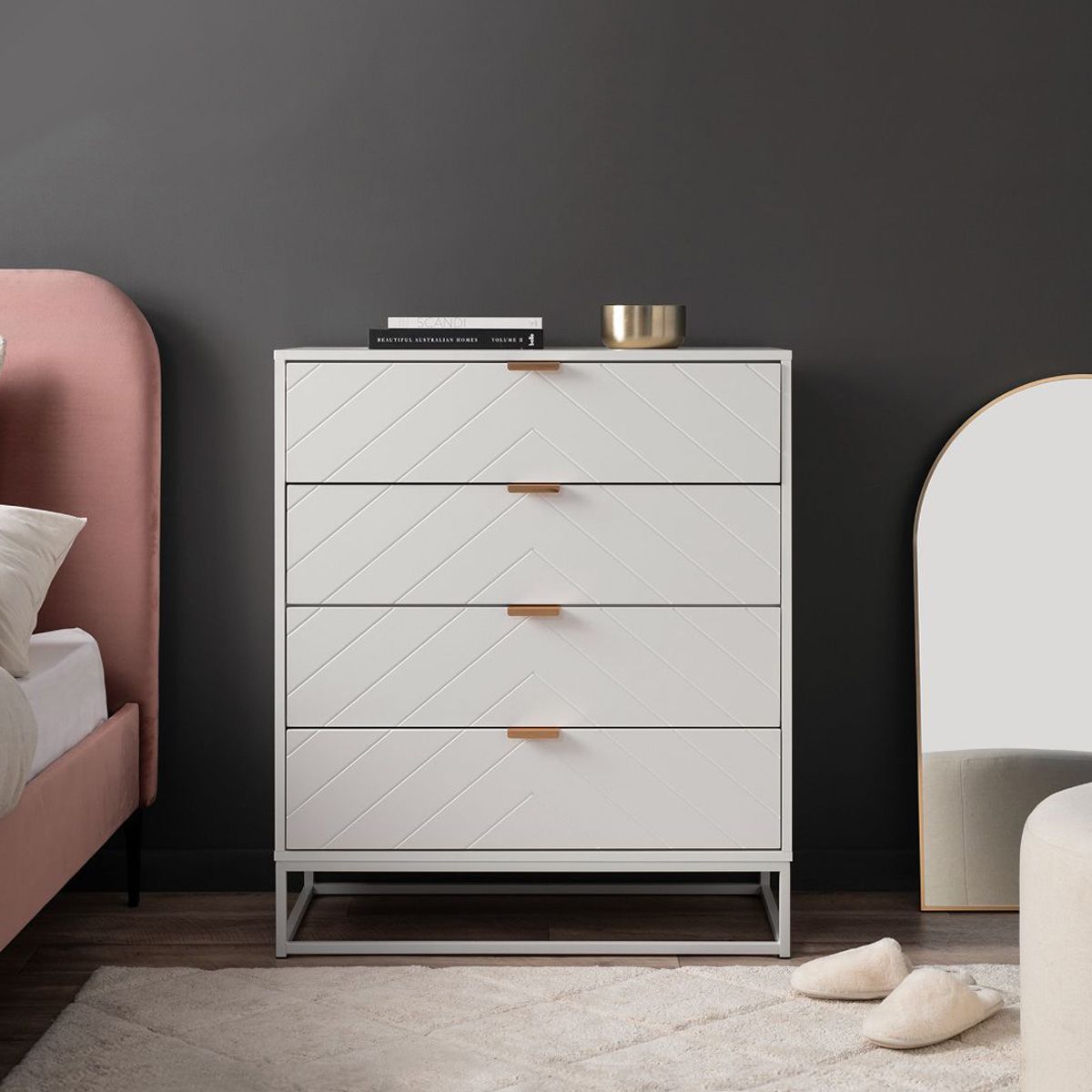 Inca Four Drawer - White