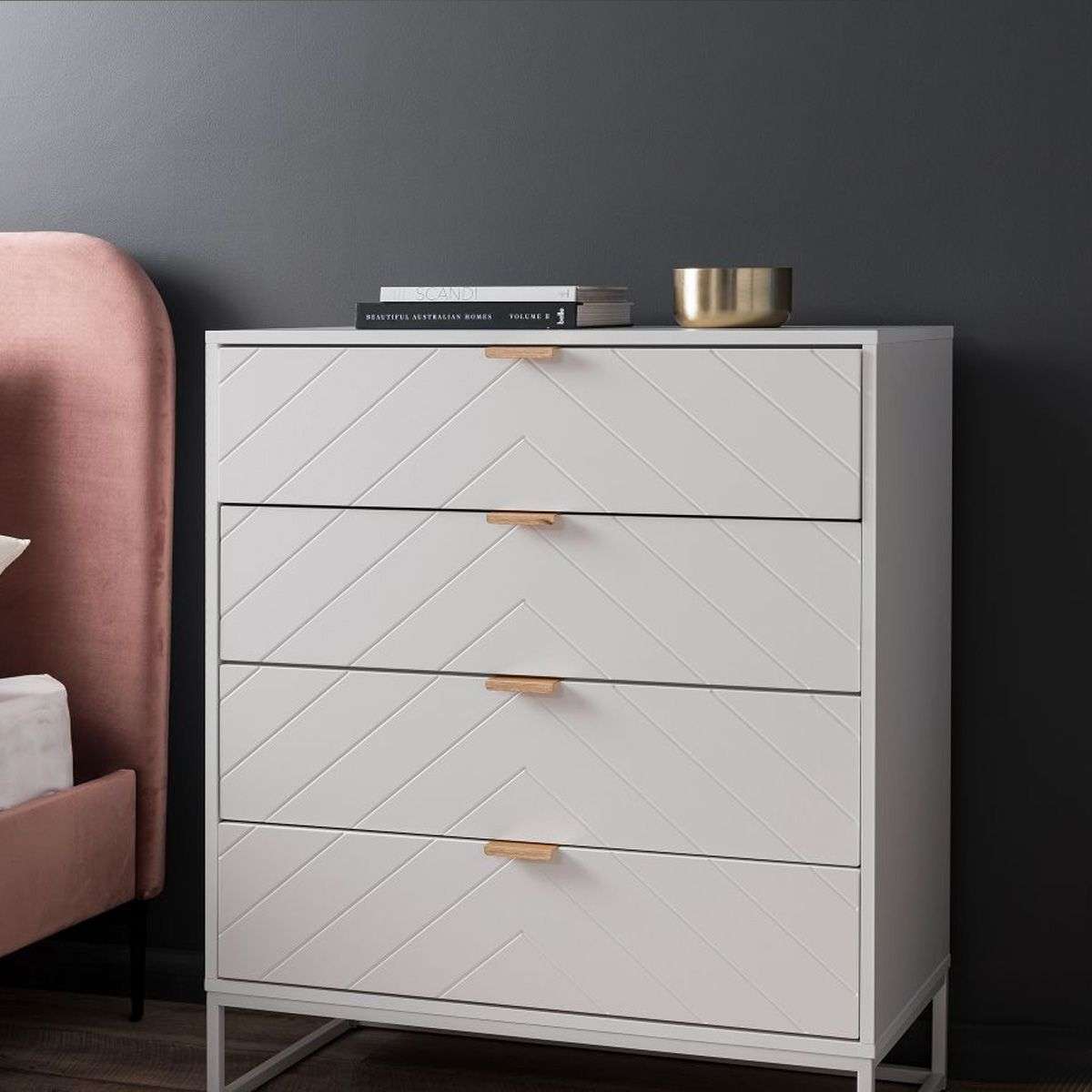 Inca Four Drawer - White