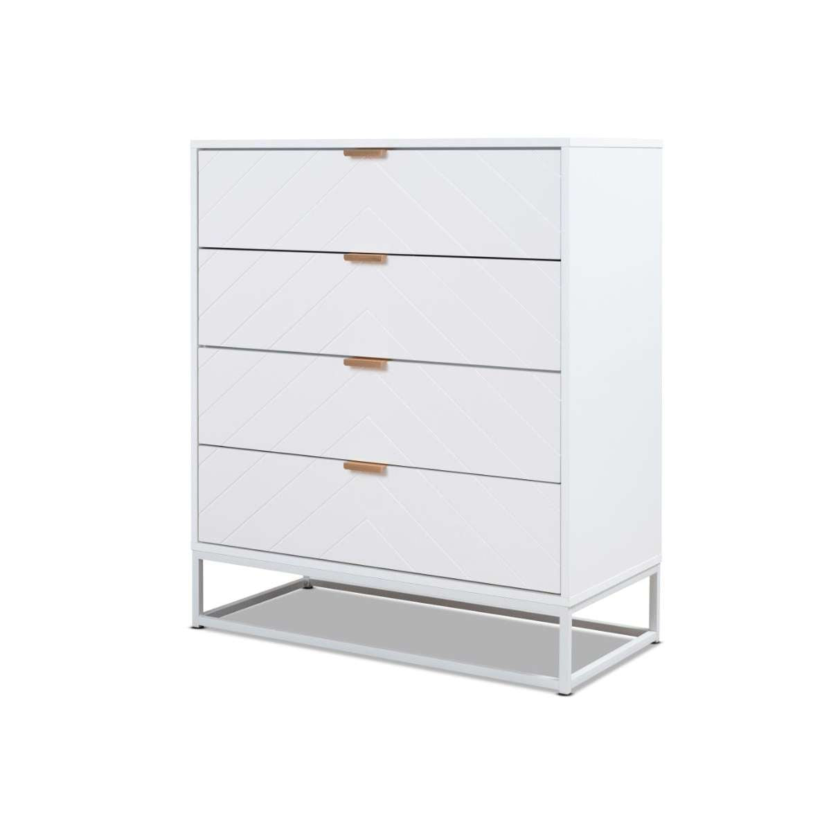 Inca Four Drawer - White