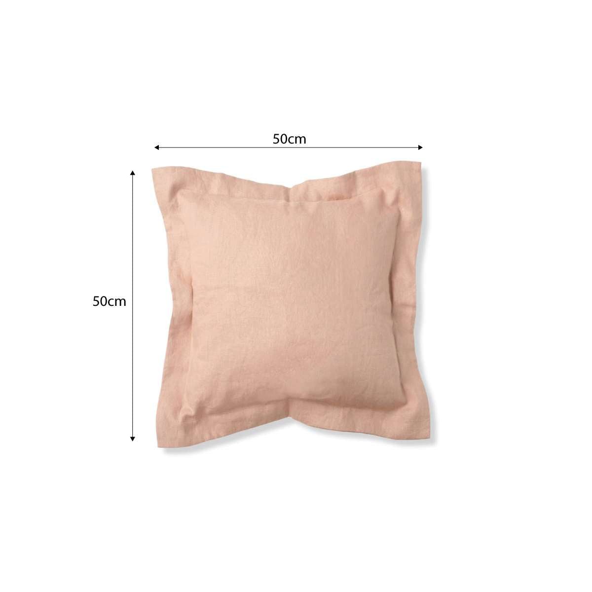 Mocka Linen Cushion - Coral Sand