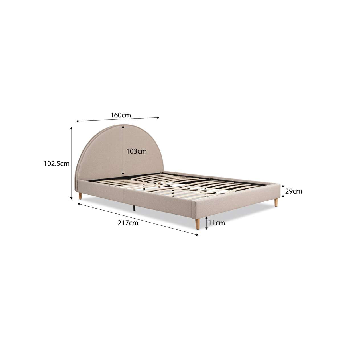 Imogen Queen Bed - Natural