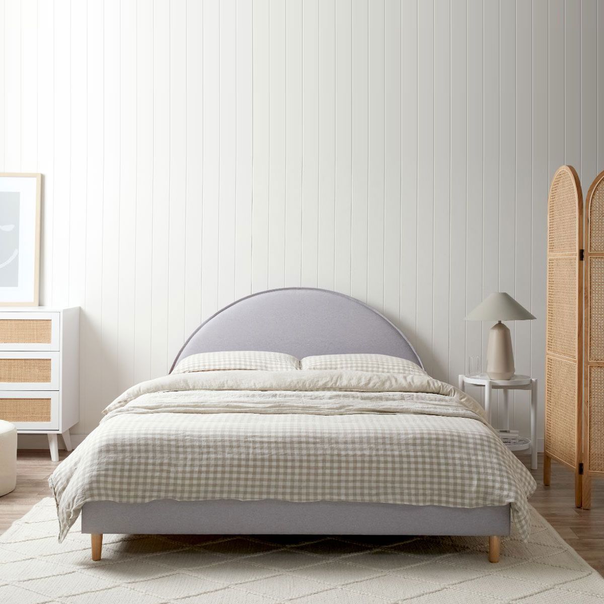 Imogen Queen Bed - Light Grey