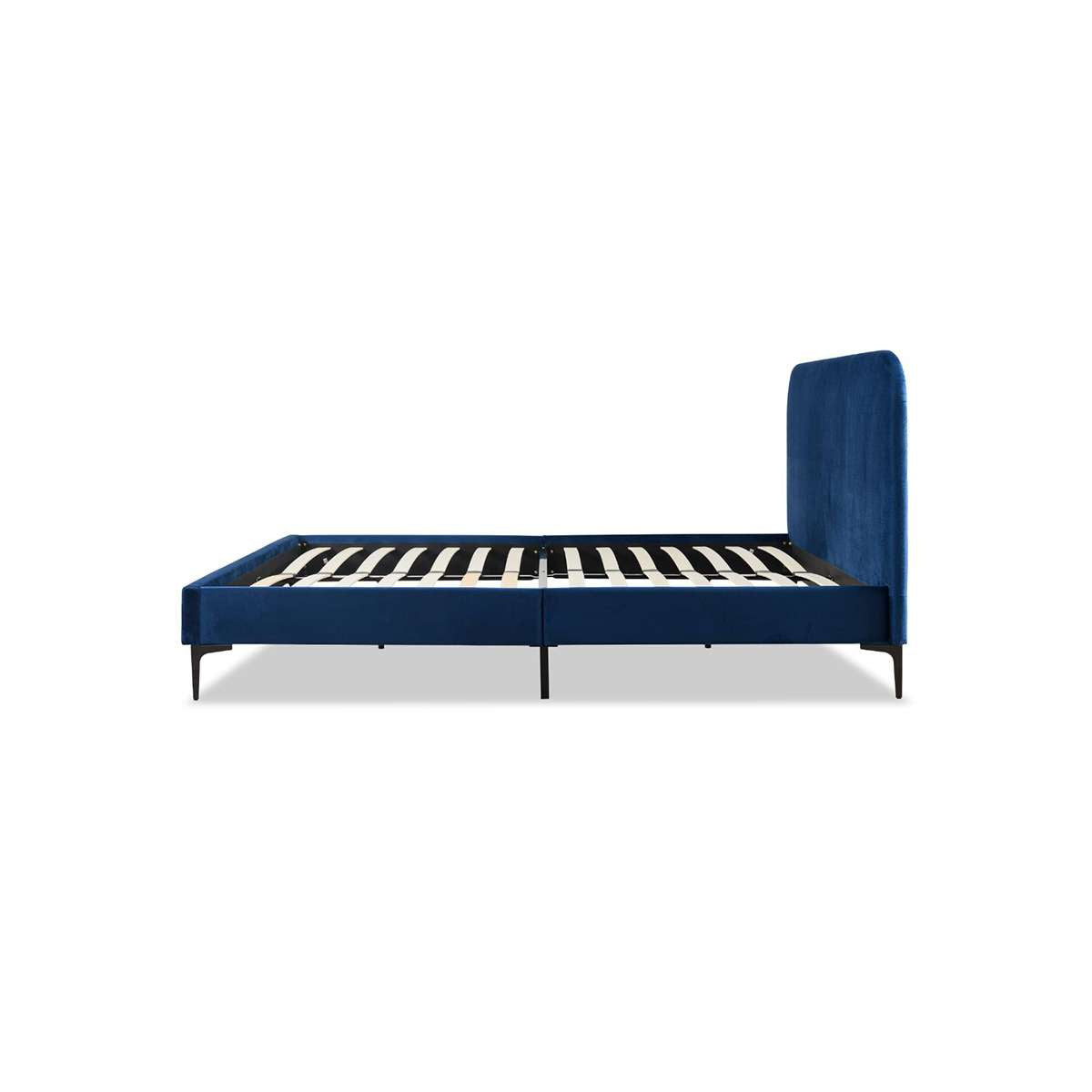 Luka Velvet Queen Bed - Navy