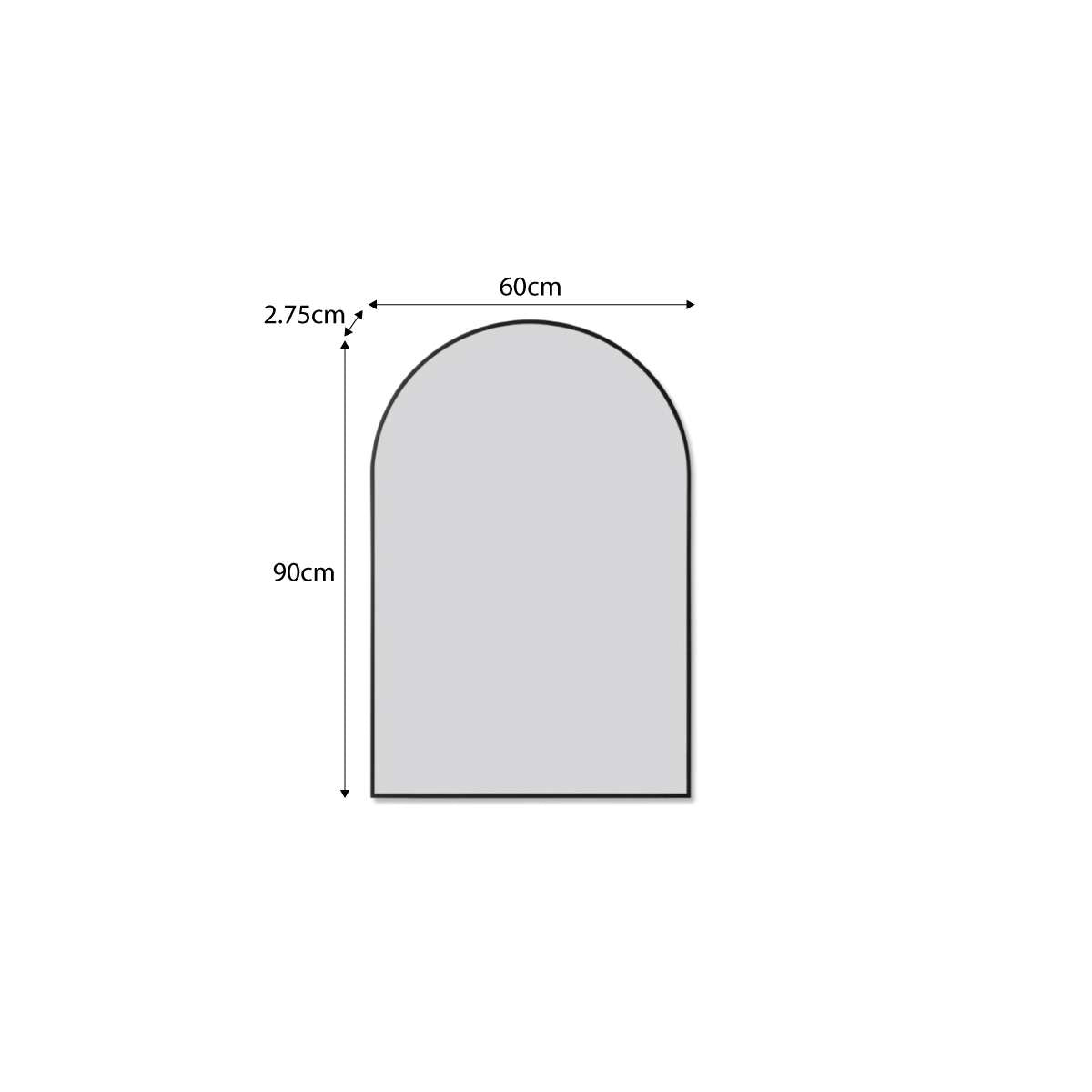 Tait Metal Arch Mirror - Black