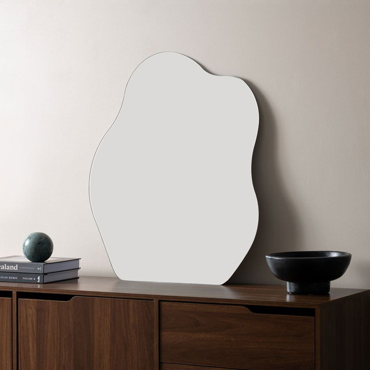 Omari Frameless Pond Shaped Mirror