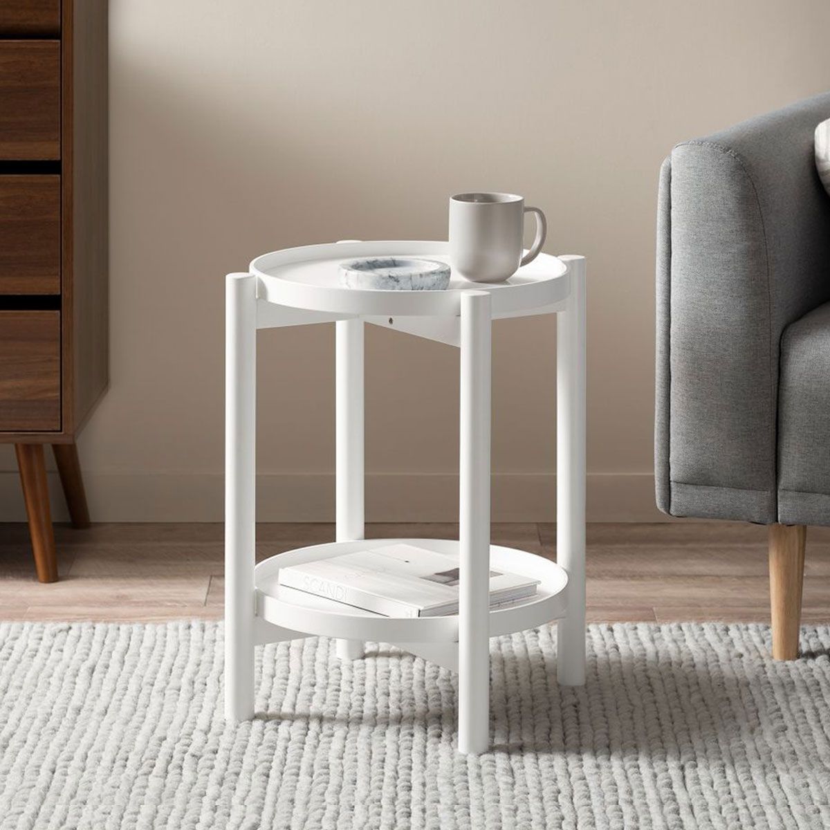 Olwyn Side Table - White