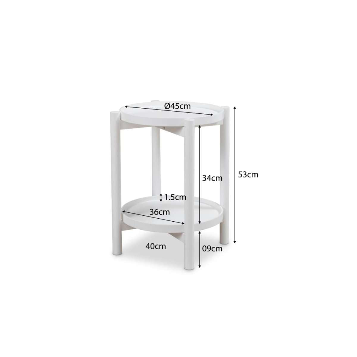 Olwyn Side Table - White