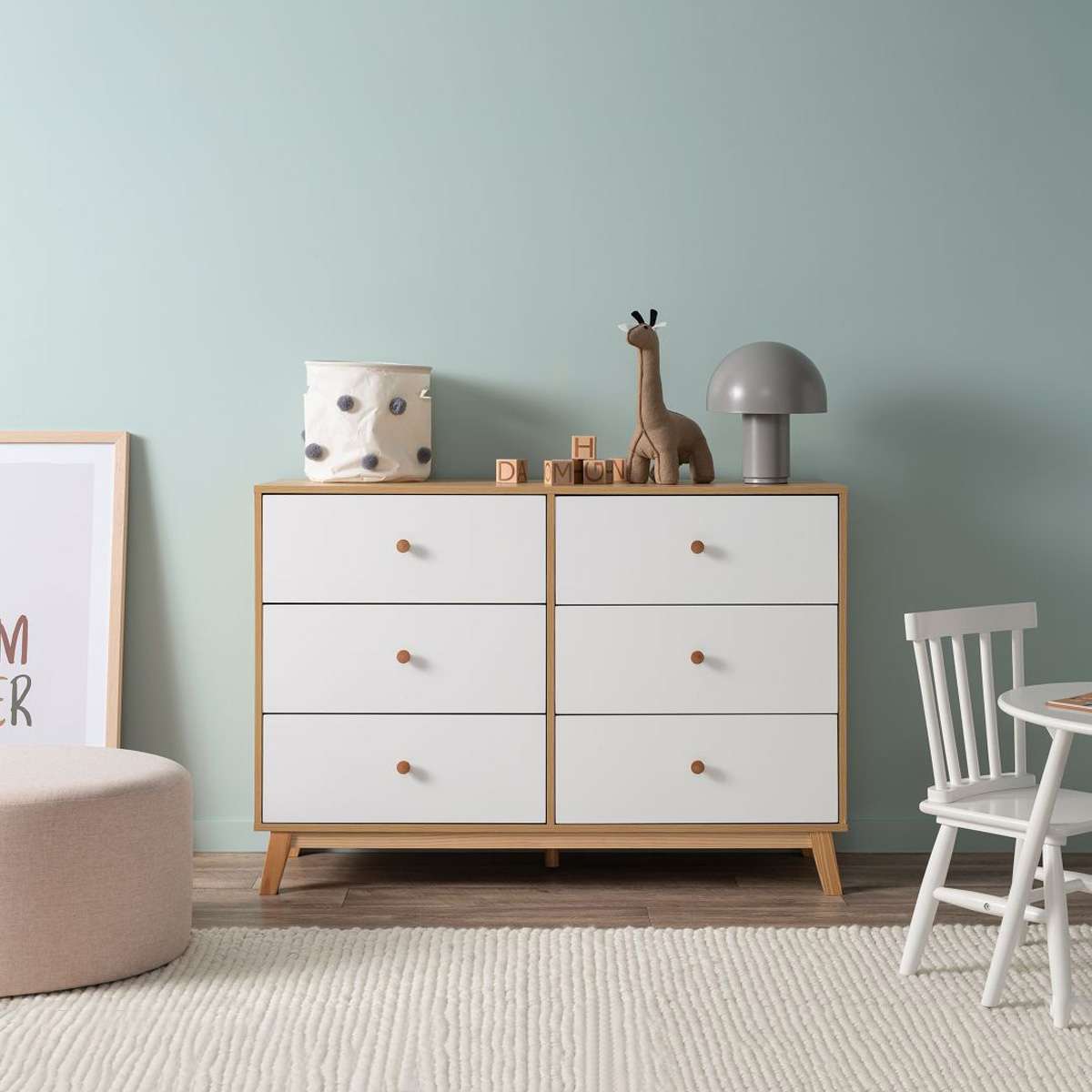 Aspen White Six Piece Nursery Set