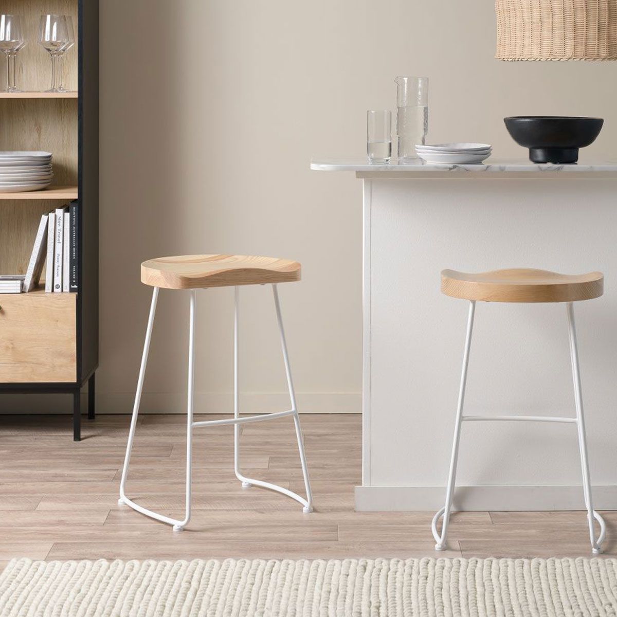 Levi Bar Stool - White