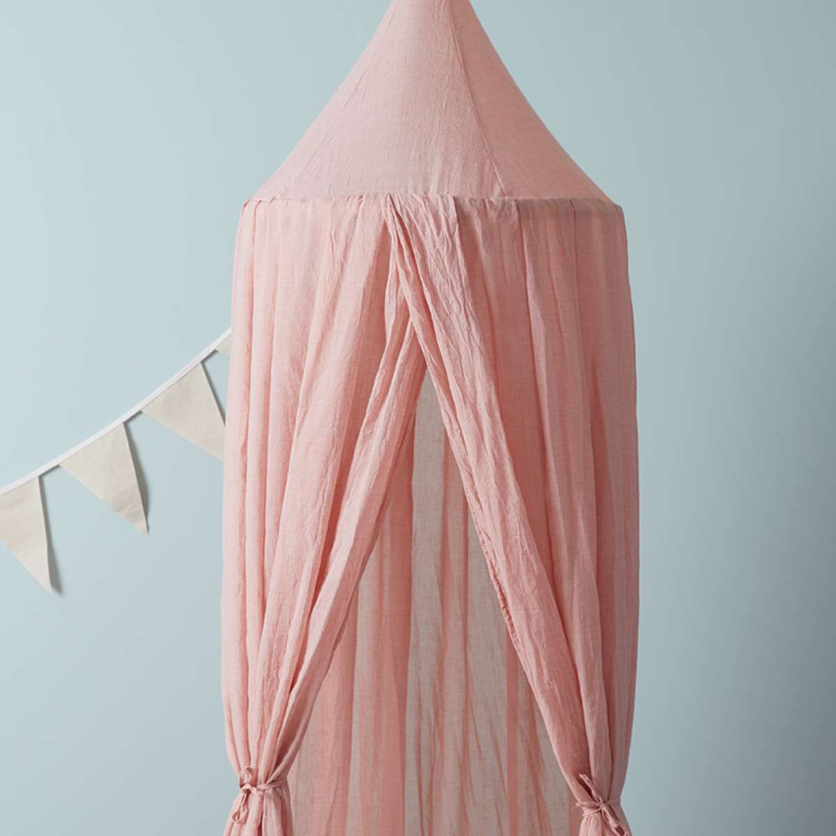 Mocka Linen Look Canopy - Blush Pink