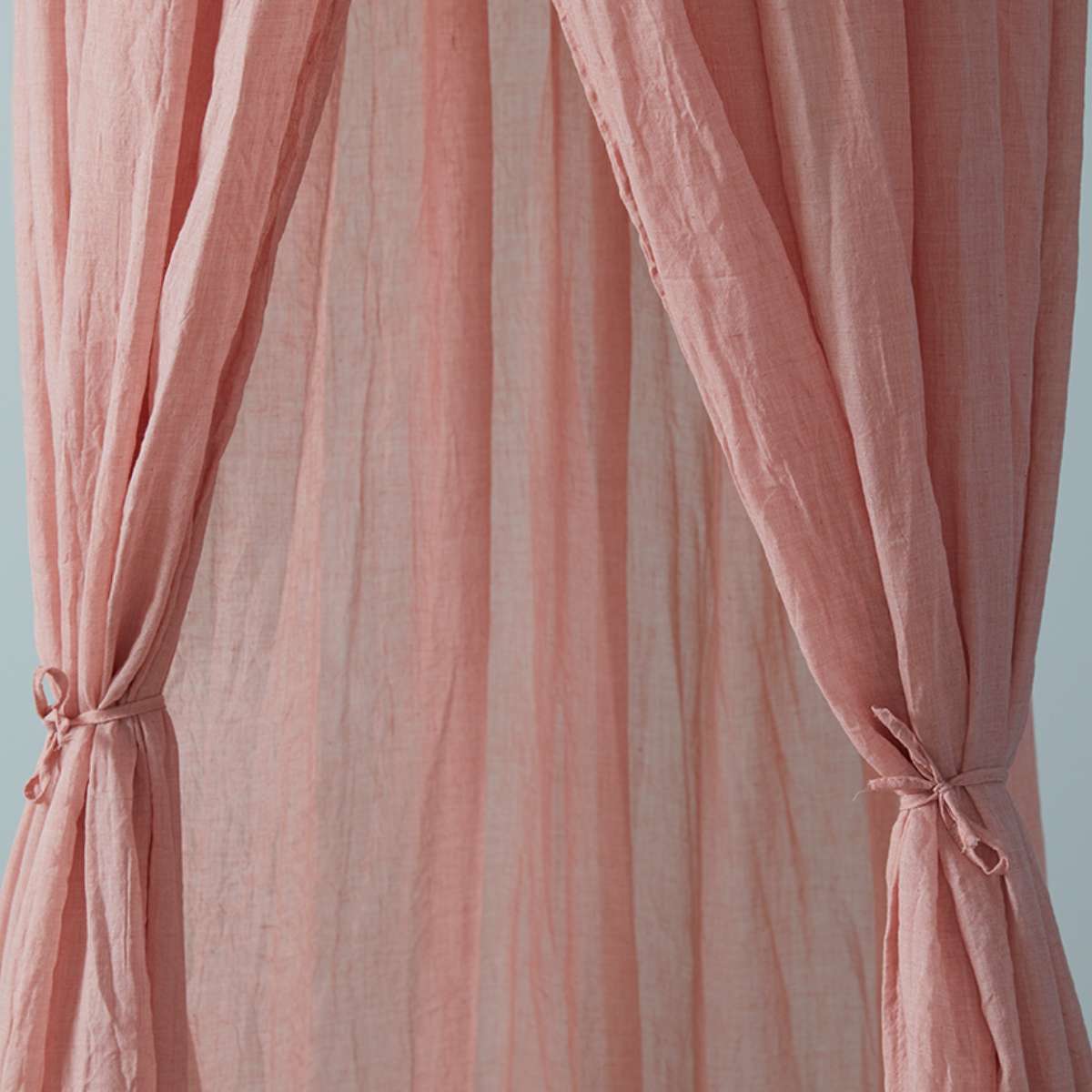Mocka Linen Look Canopy - Blush Pink