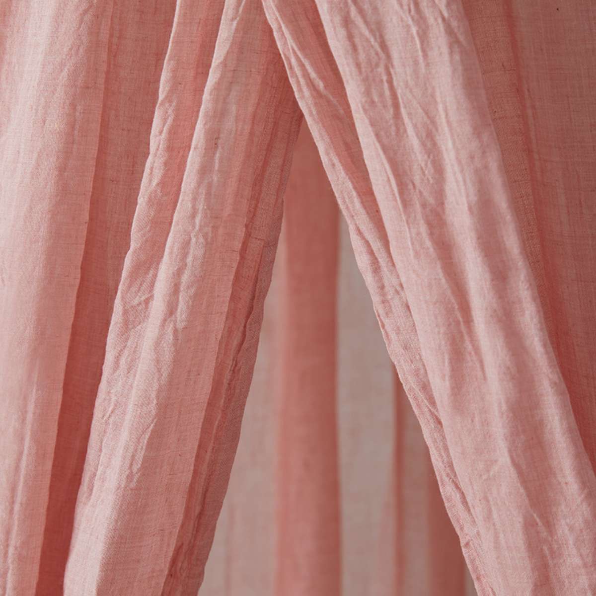 Mocka Linen Look Canopy - Blush Pink